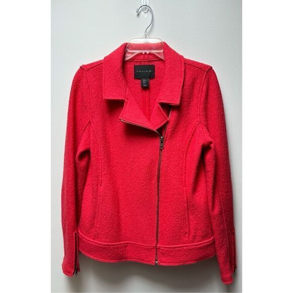 Tahari women’s wool blend hot pink blazer jacket size Medium. #26-1490 - Picture 1 of 6
